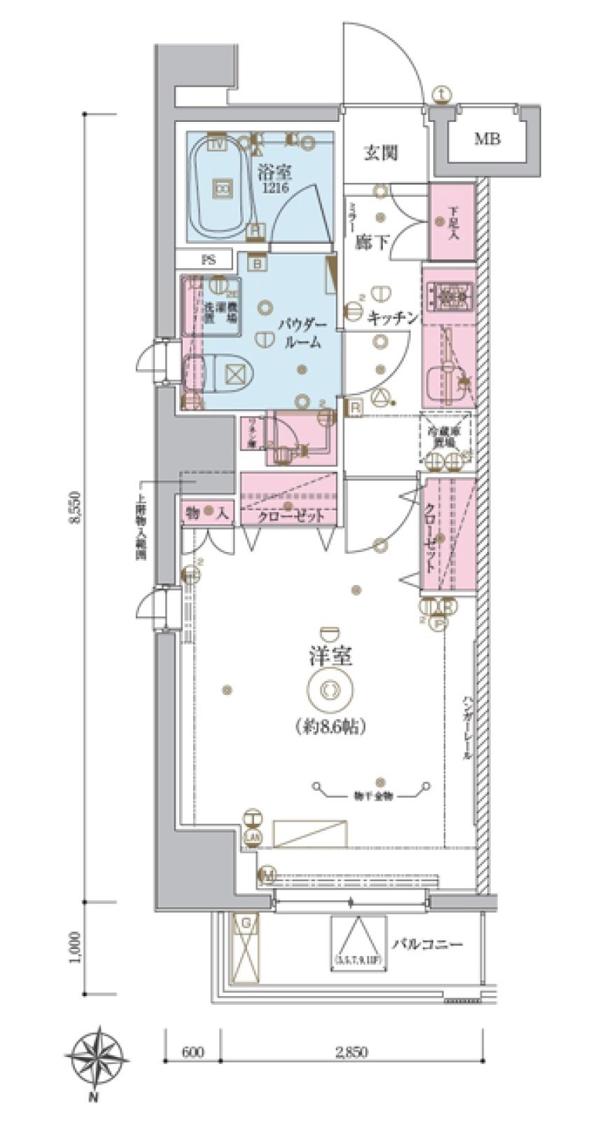 物件名の間取り図